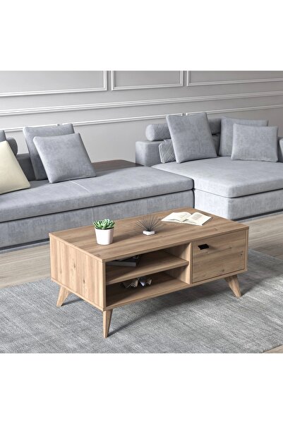 Ruum Store By Doğtaş Lika Kapaklı Raflı Orta Sehpa Çift Yönlü Kullanım Meşe