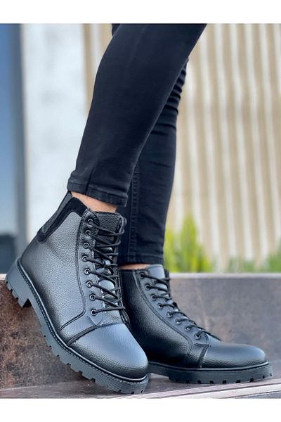 MUGGO M210 Εγγυημένες μπότες Unisex με κορδόνια με φερμουάρ