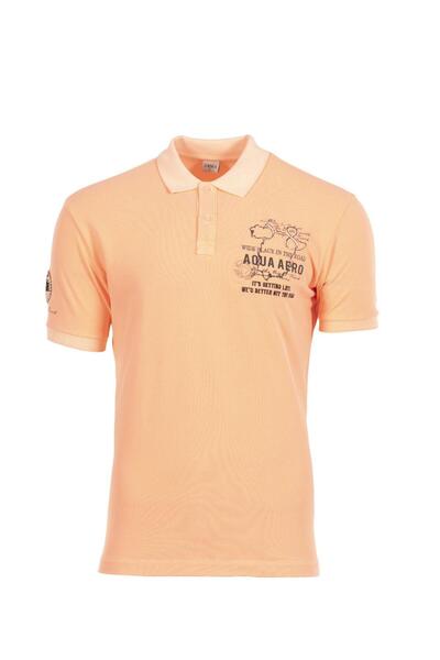 Arma Men's Orange Polo Neck T-Shirt Y0Tyo7343
