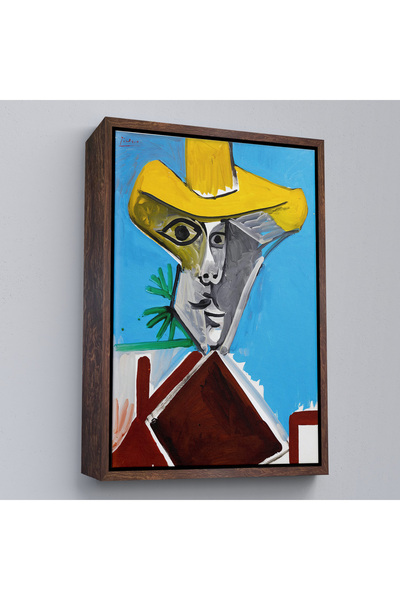 Oxyteez Pablo Picasso cu cadru din lemn - Pictură bustul bărbatului - Buste D...