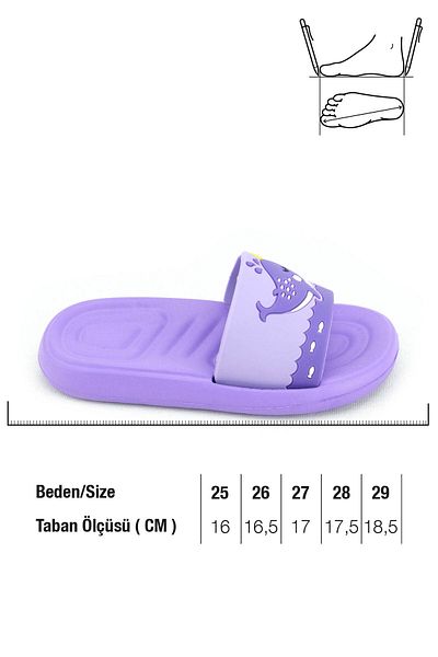 GEZER Yazlık Kız Çocuk Eva Banyo Havuz Plaj Terlik
