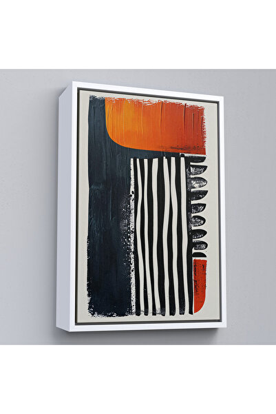 Oxyteez Pictură în ulei cu cadru din lemn Aspect pictură abstractă-7657