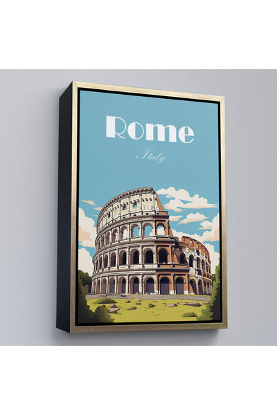 Oxyteez Roma Italia Colosseum cu cadru din lemn Tablo-7696