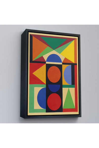 Oxyteez Auguste Herbin cu rama din lemn - Tablou de bijuterii - Bijou-8080