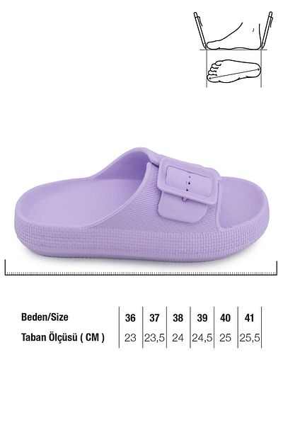 GEZER Kadın Yazlık Tek Toka Ayarlanabilir Eva Banyo Bahçe Havuz Plaj Terlik