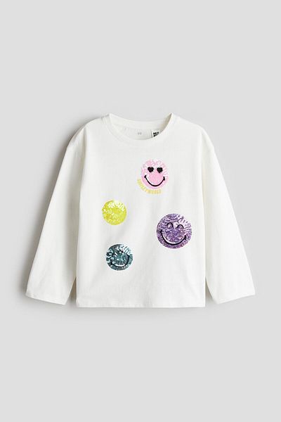 H&M Motif Detaylı Pamuklu Üst