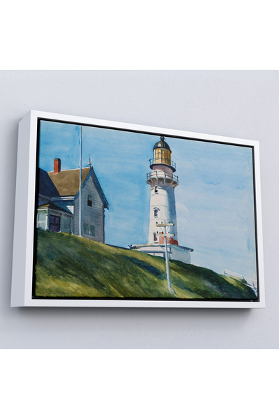 Oxyteez Sculptură cu ramă din lemn Edward Hopper - Pictură far - Light At Two...