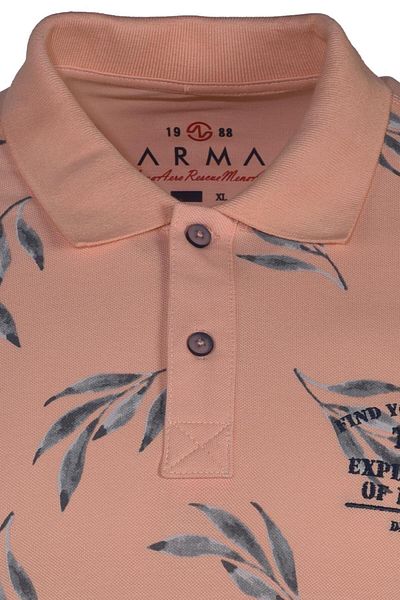 Arma Ανδρικό μπλουζάκι με γιακά πόλο σε πούδρα Y 21374274601