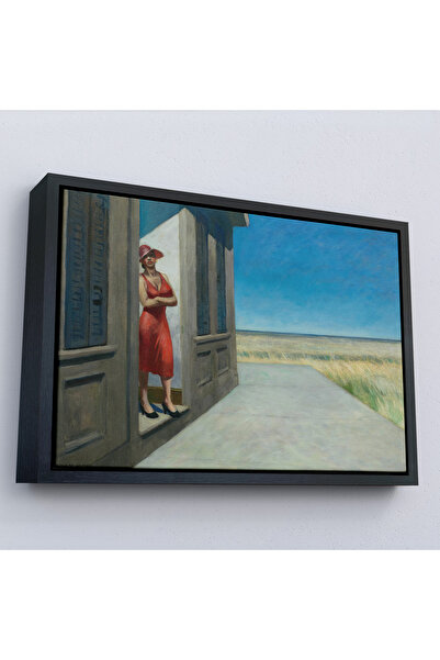 Oxyteez Edward Hopper cu cadru din lemn - Pictură de dimineața din Carolina d...