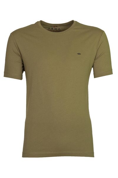 Arma Ανδρικό μπλουζάκι Khaki Plus Size Crew Neck Y 21344868001