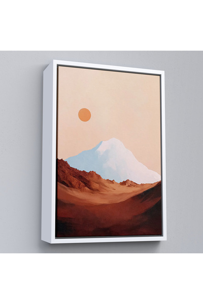 Oxyteez Αφηρημένο ηλιακό τοπίο πίσω από το βουνό με ξύλινο πλαίσιο-7622