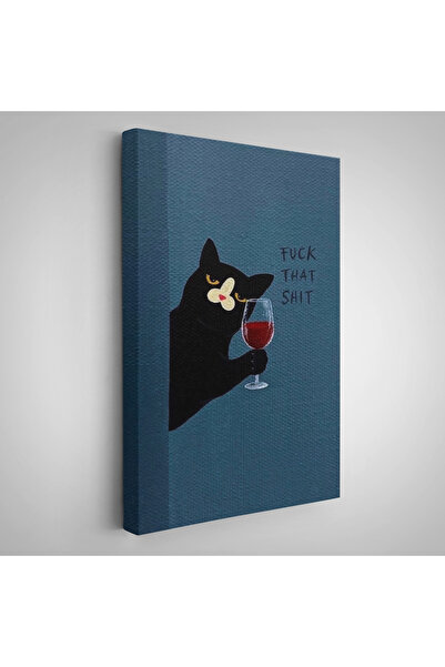 Oxyteez Tablou cu pisică înrămat în lemn-7941