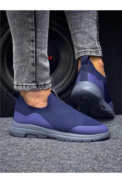 homiro Унісекс ортопедичні трикотажні кросівки без шнурків - темно-сині