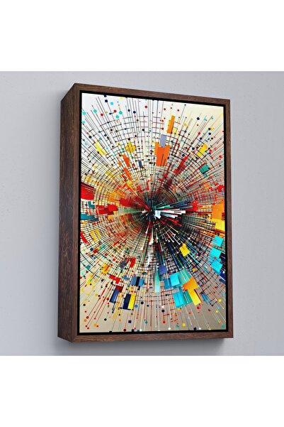 Oxyteez Ilustrație de explozie energetică cu cadru din lemn Tablo-7762