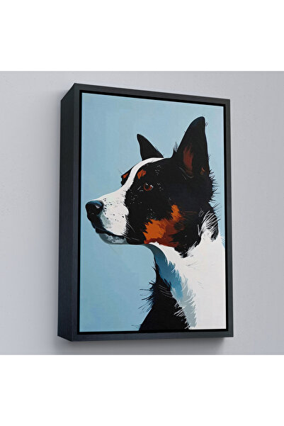 Oxyteez Tablou drăguț pentru câini cu cadru din lemn-7635