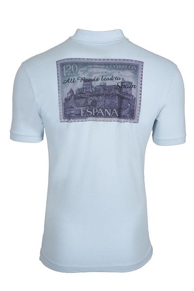 Arma Tricou albastru cu gât polo pentru bărbați Y0tyo2651