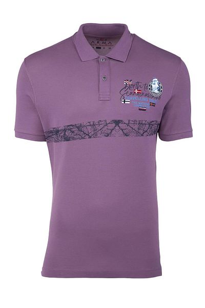 Arma Ανδρικό μπλουζάκι με μωβ γιακά Polo Y 21374272501