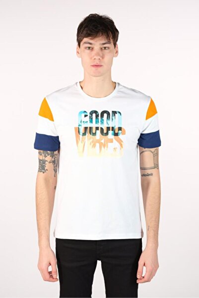 Arma Чоловіча біла футболка з коміром Y22344400201