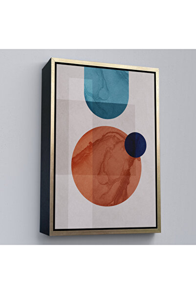 Home Geometric Abstract Painting with Wooden Frame-7870