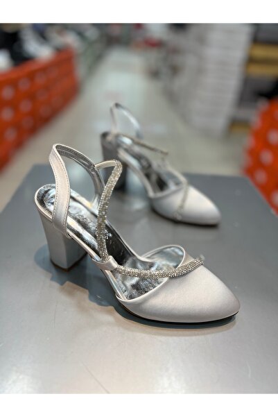 Hacıoğlu Ayakkabı Pantofi de damă Kriste Bell cu toc elegant Stone