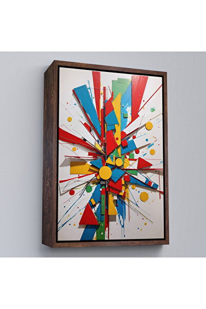 TAKI DERYASI Tablou cu forme neregulate cu rame din lemn-7695