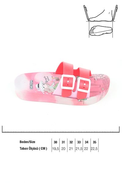 GEZER Summer Girl's Adjustable Two Buckles Suitable for Wet Floors Slippers