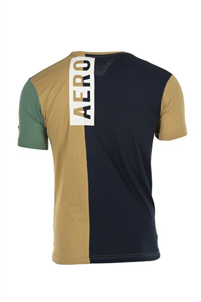 Arma Ανδρικό μπλουζάκι με κίτρινο μουστάρδα με κανονική εφαρμογή με λαιμόκοψη Y0too2917