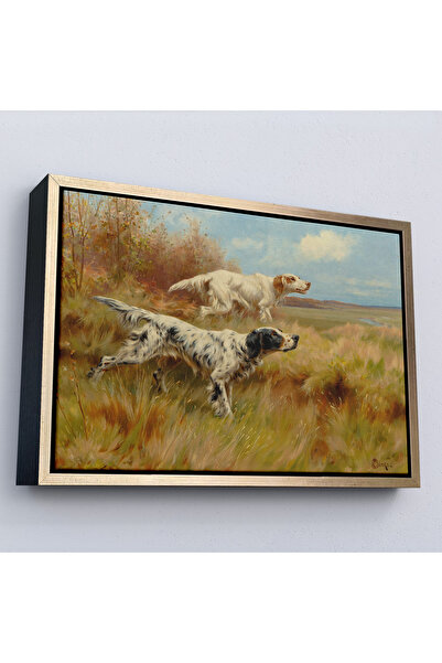 Oxyteez Tablou de câini ciobănesc cu cadru din lemn-7071