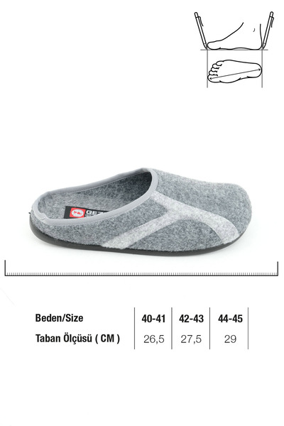 GEZER Winter Men's Pu Bottom Felt Home Garden Slippers with Removable Inner Insoles