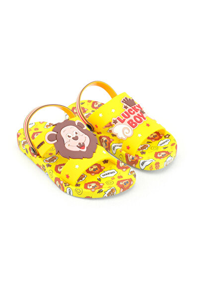 GEZER Yazlık Erke Çocuk Islak Zemine Uygun Günlük Havuz Plaj Terlik-sandalet