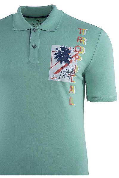 Arma Ανδρικό μπλουζάκι με πράσινο γιακά Polo Y 21374274701