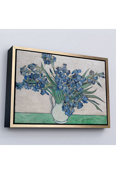 Oxyteez Vincent Van Gogh cu rama din lemn - Tablou cu flori de iris - Irises-...