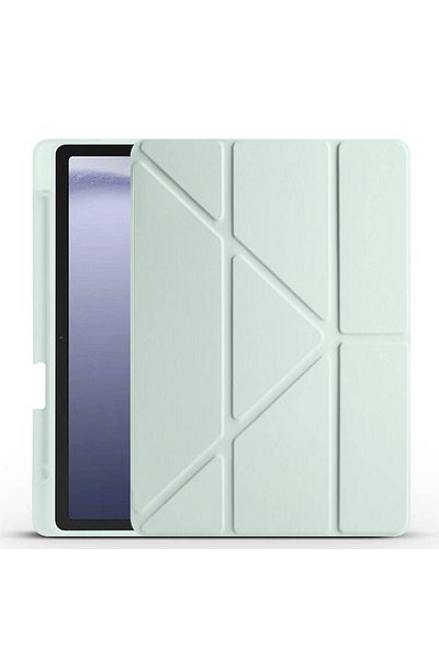 Hatreds Galaxy Tab A9 Case with Folding Pen Compartment Tri Folding Stand Cover with Sleep Mode