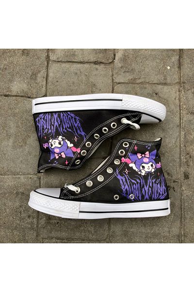 Köstebek Long Anime Kuromi Canvas Shoes