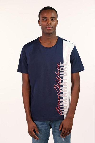 Arma Ανδρικό μπλουζάκι Navy Blue Crew Neck Y 22344400301