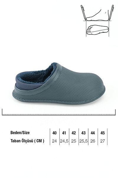 GEZER Men's Winter Eva Plush Inside Silent Sole Home Garden Slippers