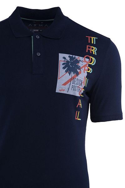 Arma Ανδρικό μπλουζάκι με γιακά Navy Blue Polo Y 21374274701