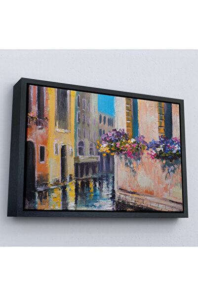 Oxyteez Ξύλινο Πλαίσιο Ιταλία Βενετία Κανάλι Ελαιογραφία-7114
