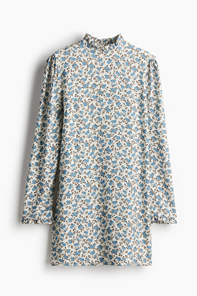 H&M Fırfırlı Jarse Elbise