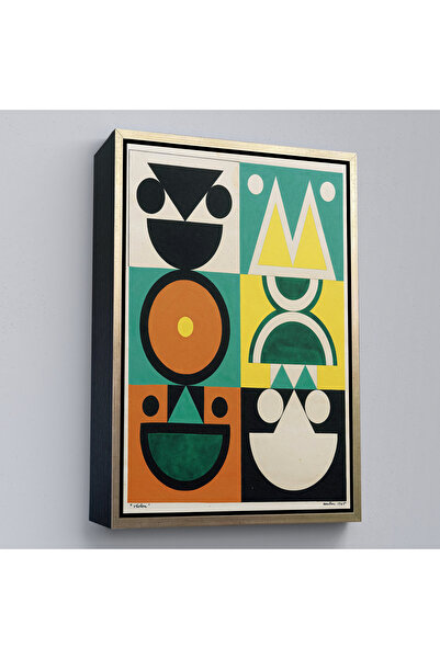 Oxyteez Auguste Herbin cu cadru din lemn - Vıolon Tablo-7482