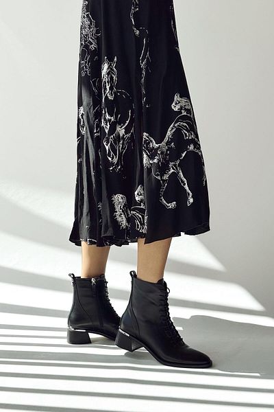 nope21shoess Μπότες Leona Black από γνήσιο δέρμα