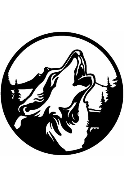 Generic Brand Nature and Wolf (Auto-Motor-Vitrine-Decor) Sticker 30 X 30 cm