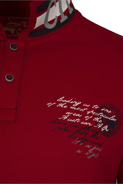 Arma Men's Red Polo Neck T-Shirt Y 21374271301