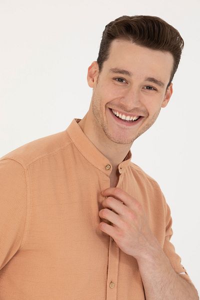 U.S. Polo Assn. Мъжка риза с дълъг ръкав, цвят камила, 50263721-VR015