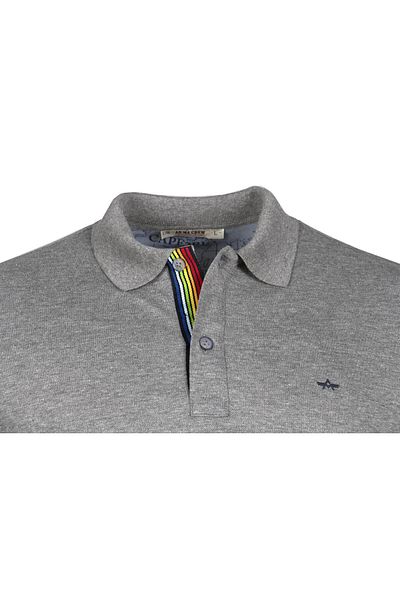 Arma Ανδρικό μπλουζάκι με γκρι λεπτή εφαρμογή Polo Y9tyo7991