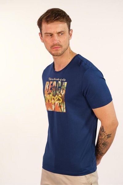 Arma Ανδρικό μπλουζάκι Indigo Crew Neck Y 22344401301