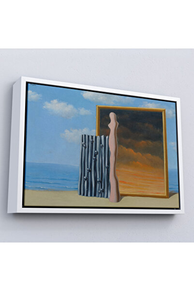 Oxyteez René Magritte cu cadru din lemn - Pictură de compoziție pe malul mări...
