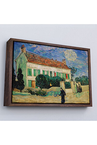 Oxyteez Vincent Van Gogh cu cadru din lemn - Pictură de noapte Casa Albă - Ca...