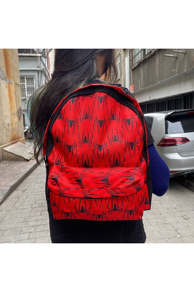 Köstebek Spiderman Red Logo School Backpack