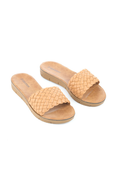 GEZER Καλοκαιρινές γυναικείες παντόφλες από συνθετικό δέρμα